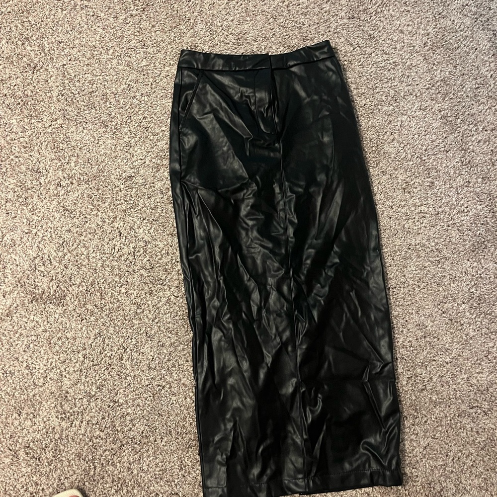Zara Leather Maxi Skirt